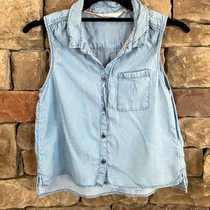 H&M girls denim sleeveless top